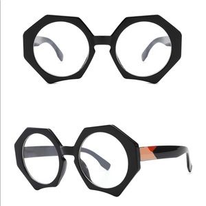 Black Oversized vintage INSP fashion eyeglasses